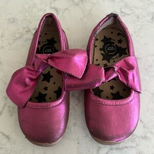 Livie and Luca metallic pink bow flats